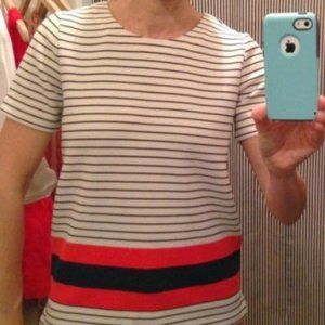 Madewell Mainsail Tee in Stripes, Boat Neck, XS
